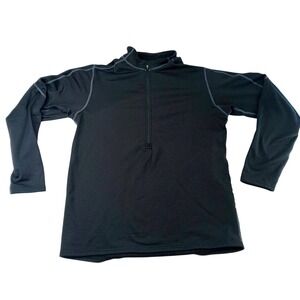 Shop Antarctica Black Long Sleeve Quarter Zip Pullover Shirt Women's Size L‎